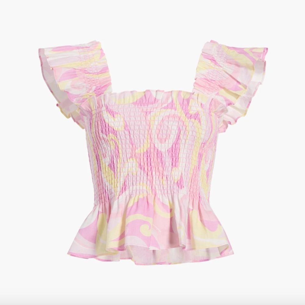 Hill House, The Paz Nap Top - Candy Kaleidoscope Linen,  NWT - Picture 2 of 12